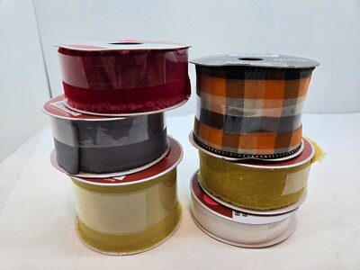 Lot Of 6 ~ Mixed Lot/Various Sizes and Colors ~ Celebrate It ~Ribbon  NEW