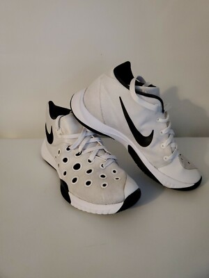 Mens NIKE Hyperquickness 3 Size 7 White / Black Basketball Shoes Sneakers 