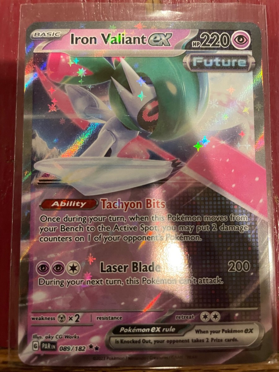 089 182 pokemon card Amazon.com: Pokemon - Iron Valiant ex 089/182 - Paradox Rift - Future  Pokemon - Double Rare main image 0