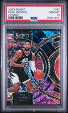 2023-24 Panini Select Paul George Cosmic Prizm SSP #187 PSA 10