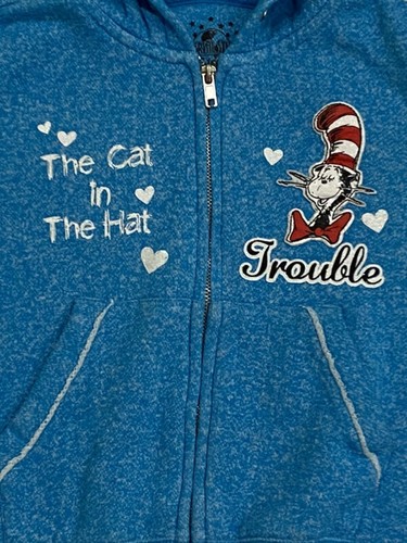 Universal Studios Kids Cat in the Hat Trouble Hooded Sweatshirt Size Small 6/8 - Picture 3 of 5