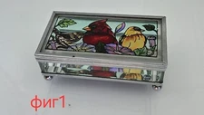 Christmas Birds of Cheer Jewelry Box Small HAND PAINTED AMIA DENVER Co