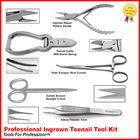 Professional Ingrown Toenail Tool Kit Toe Nail Clipper Set Pedicure Manicure CE