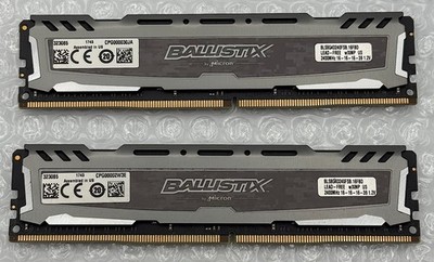 Micron Ballistix DDR4 2400MHz 16GB (2x8GB) DIMM 288-Pin RAM BLS8G4D240FSB.16FBD