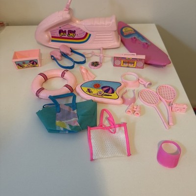 Barbie Wet N Wild Surf Set Jet Ski Wind Surf Sail Board Beach Vintage Mattel 80s