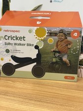 Retrospec Cricket Baby Walker Balance Bike with 4 Wheels for Ages 12-24 Month.