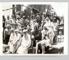 FUNNY SAILORS Costumed Ceremony Equator Crossing Vintage WWII 1943 Press Photo