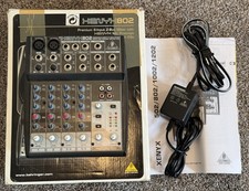Behringer Xenyx 802 Mixer 2 bus 8 ingressi con alimentazione fantasma 48V e alimentatore