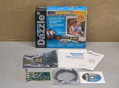 Dazzle DV-Editor IEEE 1394 FireWire PCI Card w/ Cable, Software & Manual