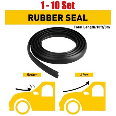 3M Seal Door H-shape 1-10Set Strip Rubber Hood Weatherstrip Edge Moulding Trunk
