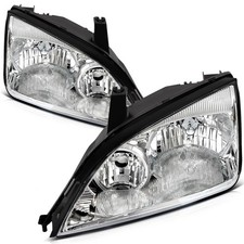 Headlights Assembly For 2005 2006 2007 Ford Focus Chrome Housing Lhrh Lamps