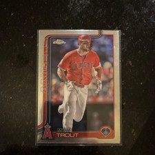 Topps 2025 Series 1 Chrome Mike Trout #200 Los Angeles Angels MLB Baseball