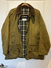 Vintage Barbour Beaufort 44 Olive Waxed Jacke...