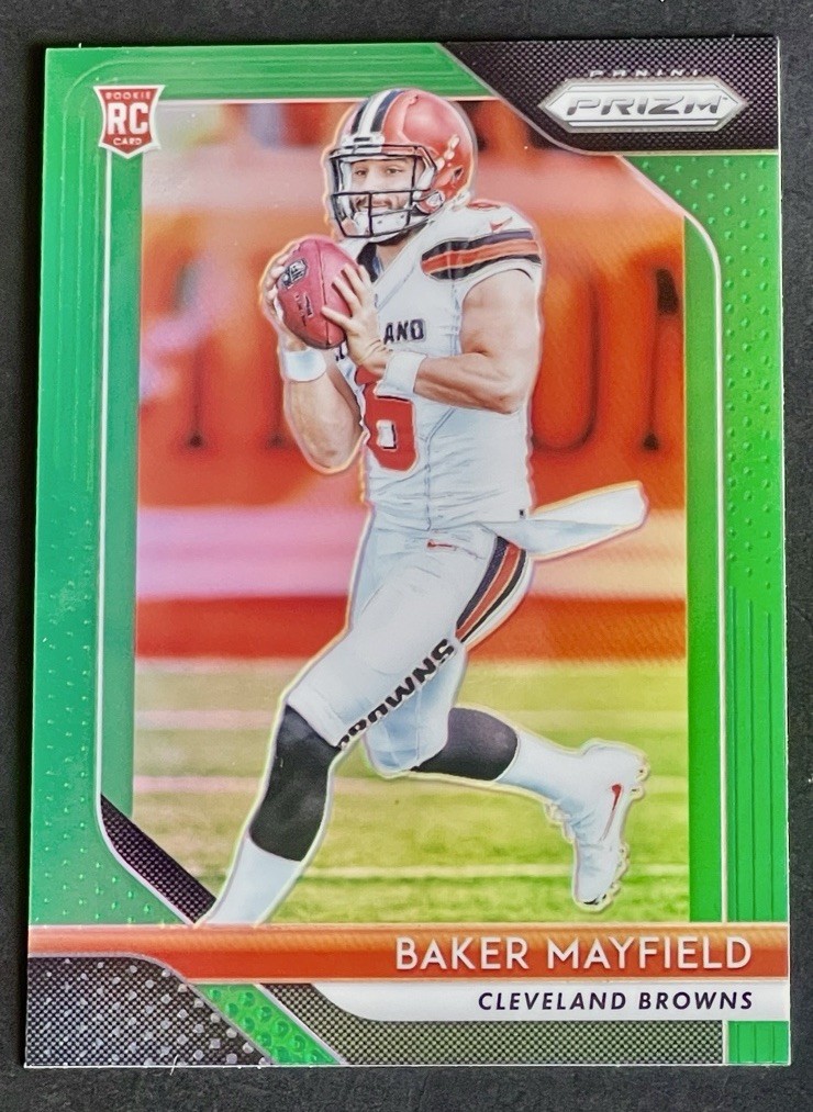2018 Panini Prizm Baker Mayfield Rookie Green Prizm RC #201 Browns