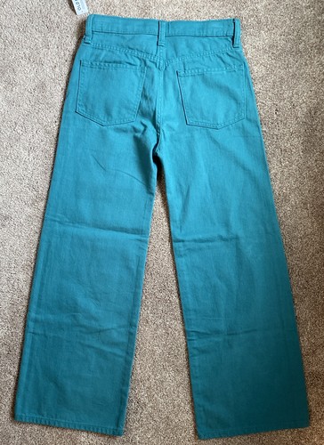 NWT Girl’s Old Navy Jeans Size 14 Baggy Wide Leg Adjustable Waist Teal - Picture 7 of 8