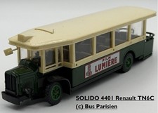 SOLIDO 4401 (c)   1/50 scale  Renault TN6C (1934) bus  Parisien  (Film Lumiere)