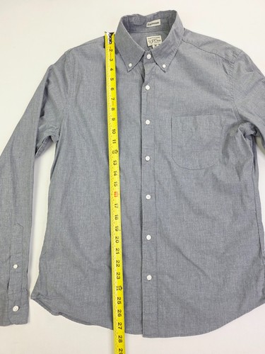 J. Crew Short Slim Untucked Strech Size Medium Men Gray Button Down Pocket Shirt - Picture 9 of 10
