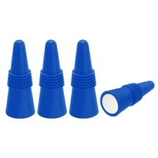 4Pcs Wine Stoppers High Temp Silicone Plug Wine Bottle Stopper Dark Blue