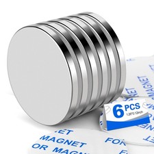Super Strong Neodymium Disc Magnets with Double-Sided Adhesive, Powerful