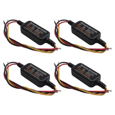 4Pcs 16 Modes Adjustable LED Brake Light Flasher Strobe