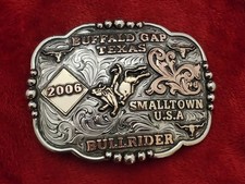 Rodeo Champion 2006 Smalltown Bull Riding TROPHY BUCKLE Buffalo Gap Tx RARE 362