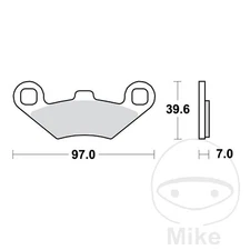 35729-compatible with POLARIS PREDATOR 500 2WD 1CIL. - BASTIDORES PADS BRAKE