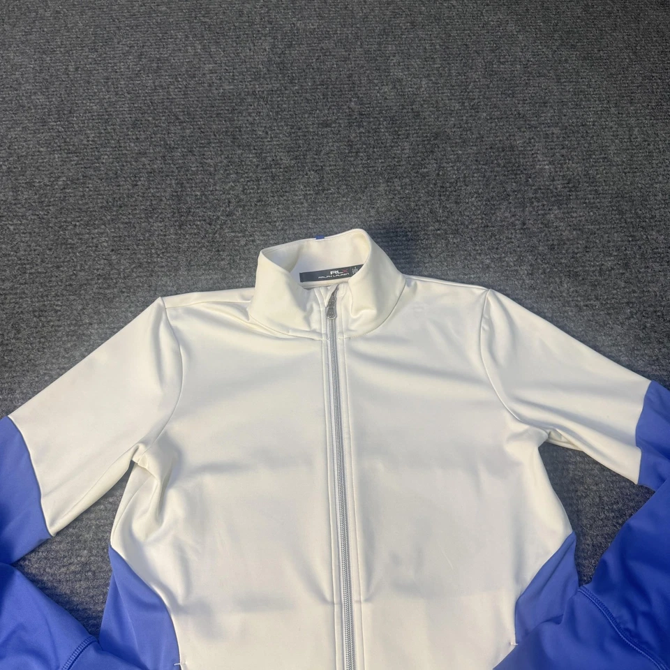 Chaqueta Ralph Lauren RLX para mujer azul medio cremallera completa golf rendimiento absorbente Foto 4 de 4
