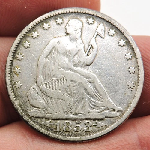 1853 Seated Liberty Half Dollar Arrows & Rays VG