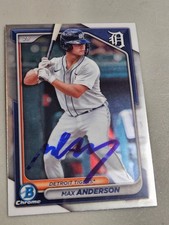 2024 Bowman Chrome MAX ANDERSON Tigers In-Person Signed Autographed AUTO