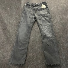 SANDRO Raw Edges Straight Cut Jeans Women's Size 40/US 8 Black