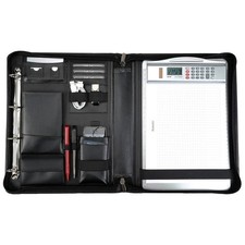 Ringbuchmappe A4 Alassio Nappaleder schwarz NEU OVP