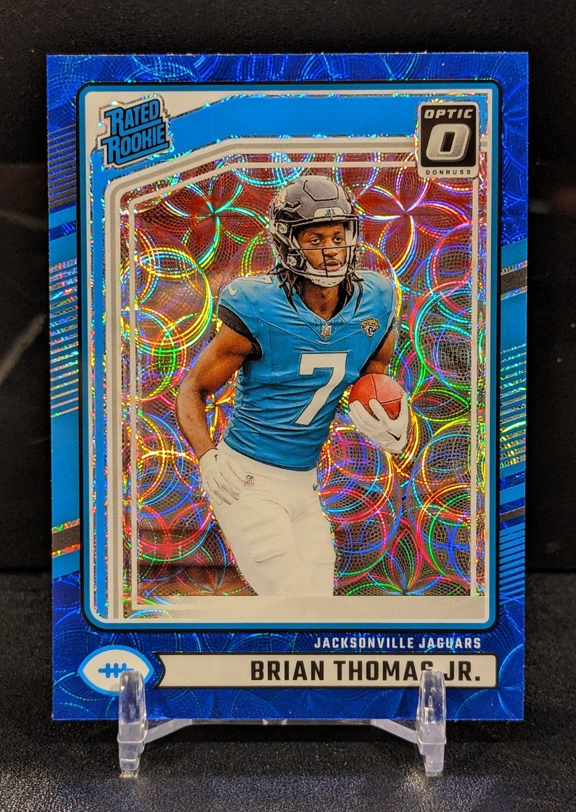 Brian Thomas Jr. 🏈 2024 Donruss Optic Preview Rated Rookie Blue Scope Prizm 🏈