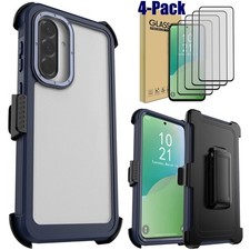 For Samsung Galaxy A06/A16/A26/A36/A56 Shockproof Clip Case Cover/Tempered Glass
