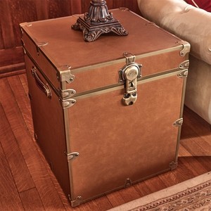 Rhino Storage Trunk Footlocker with Antique Brass Trim 34x20x15 USA