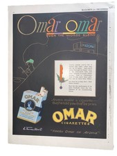 Org 1917 print AD: Omar Turkish Blend Cigarettes Art Nouveau Collective Series