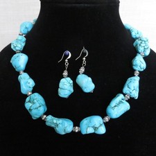 Southwestern Turquoise Nugget Necklace, Bracelet & Sterling Ring Set — listing 6