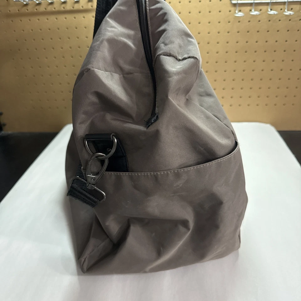 Bolsa de mão Kenneth Cole Duffle marrom/cinza grande fim de semana viagem academia pernoite - Imagem 4 de 4