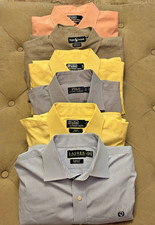 Lot of 6 POLO RALPH LAURENButton Up Long Sleeve Men's Size 17