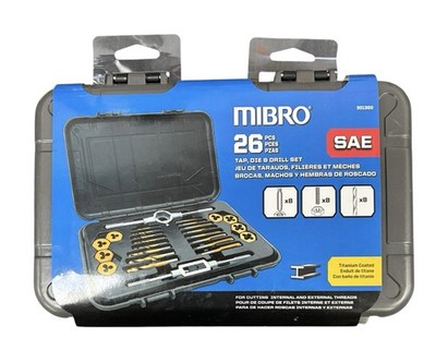 MIBRO Tap Die and Drill SAE Set 26 Pieces (301360)