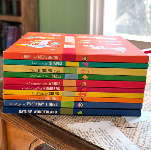 Golden Press Children's Reference Set 10 Books Nature Math Shapes Words