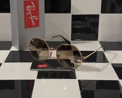 Ray-Ban RB1972 Octagon 9147/51 Gold Brown Sunglasses Ships Today