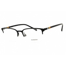 Burberry Men's Eyeglasses Black Rubber Rectangular Half Rim Frame BE1323 1213
