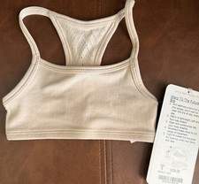NEW Ivivva Lululemon Girls Warp To The Future Sports Bra Size 6