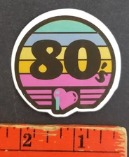 I Love The 1980's Skateboard Sticker