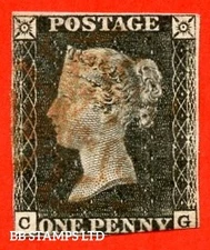 SG. 3. A1 (3). AS47. " CG ". 1d Greyish Black ( Worn Plate ). Black. Plat B86512