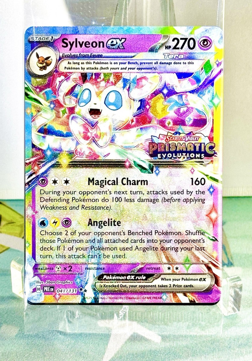 Pokémon TCG Prismatic Evolutions Sylveon ex 041/131 Stamped Promo Card NM  Sealed