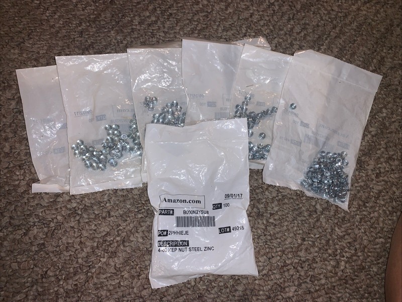 (Qty 700) 4-40 Kep Hex Star Lock Nuts Steel Zinc
