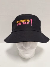 Dunkin Donuts Dunkin On Tap Black Bucket Hat 58cm Size Medium Workwear Coffee
