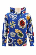 FW17 Supreme Jewels Kapuzenpullover Royal Blau Größe M