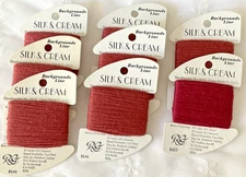 Needlepoint Embroidery Threads Lot of 8 Silk & Cream Fall Colors Rainbow Gallery